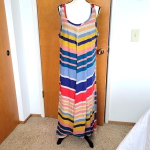 Anthropologie chevron maxi dress, XL